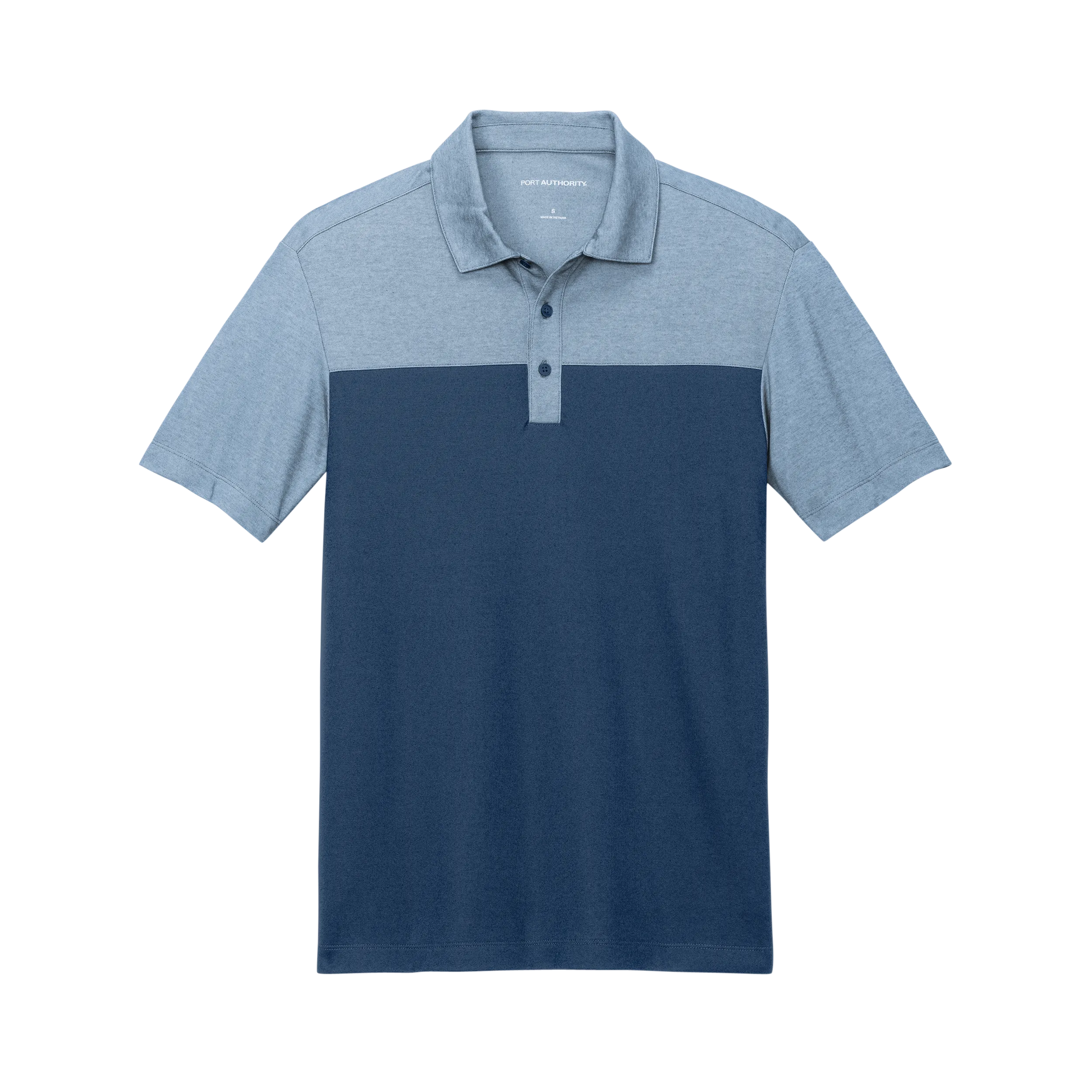 C2317 Mens Fine Pique Blend Blocked Polo