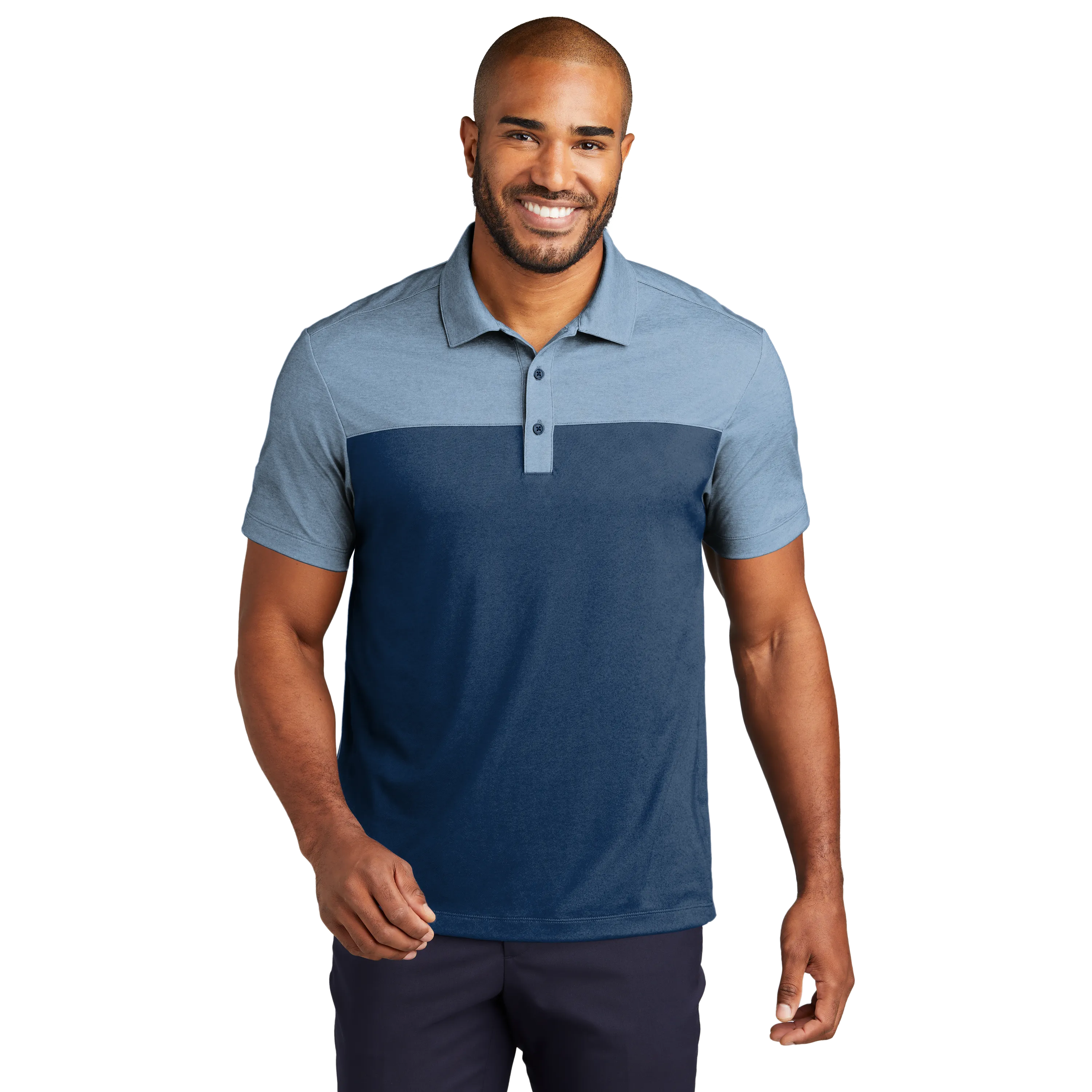 C2317 Mens Fine Pique Blend Blocked Polo