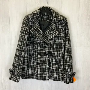 Coat Peacoat By Clothes Mentor In Black White, Size: S