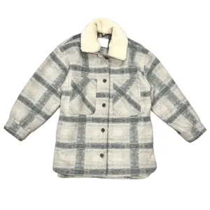 Coat Peacoat By Lucky Brand In Cream & Grey, Size: S