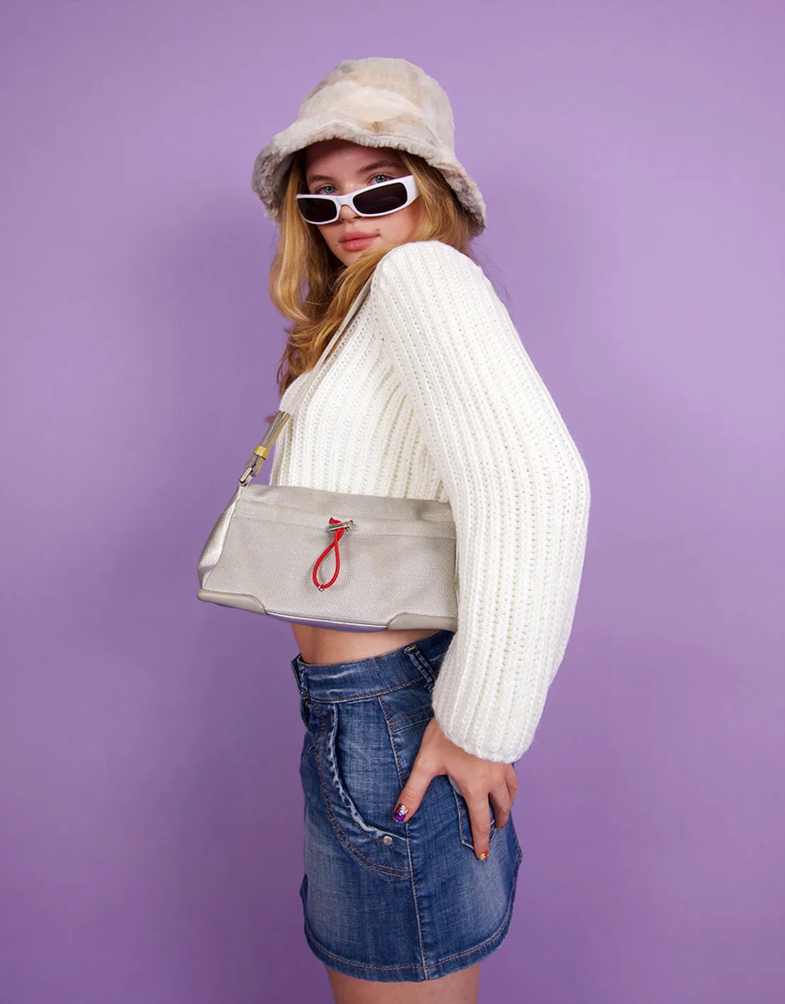 Crop knit sweater