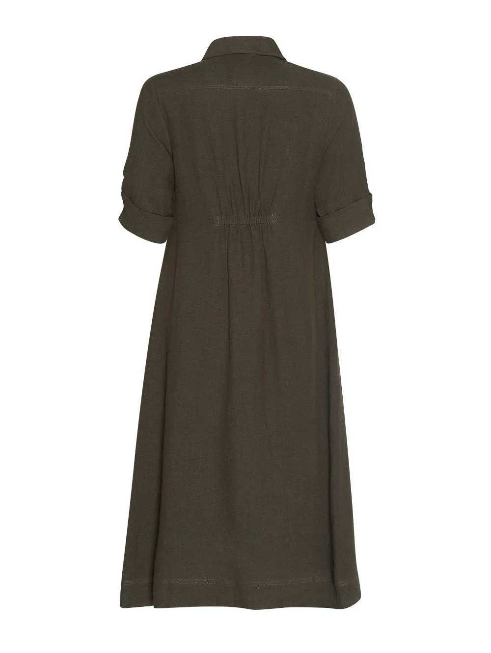 Echo Shirt Dress in Khaki