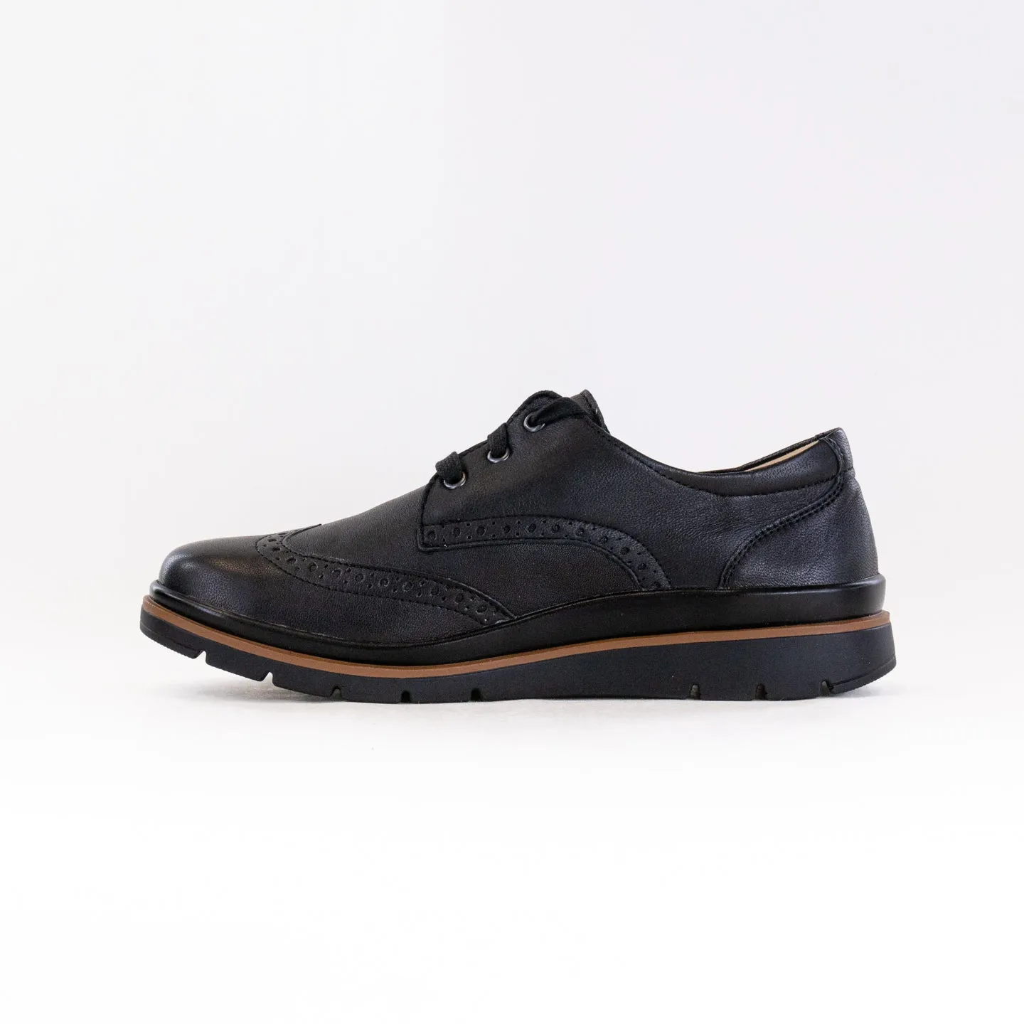 Fidelio Brogue 505102 (Women's) - Black Leather