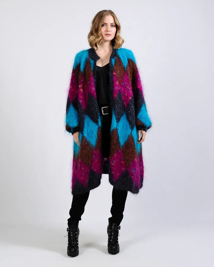 Harlequin Mohair Sweater Coat