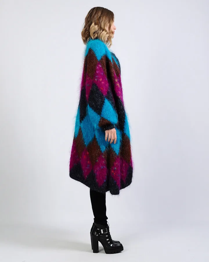 Harlequin Mohair Sweater Coat