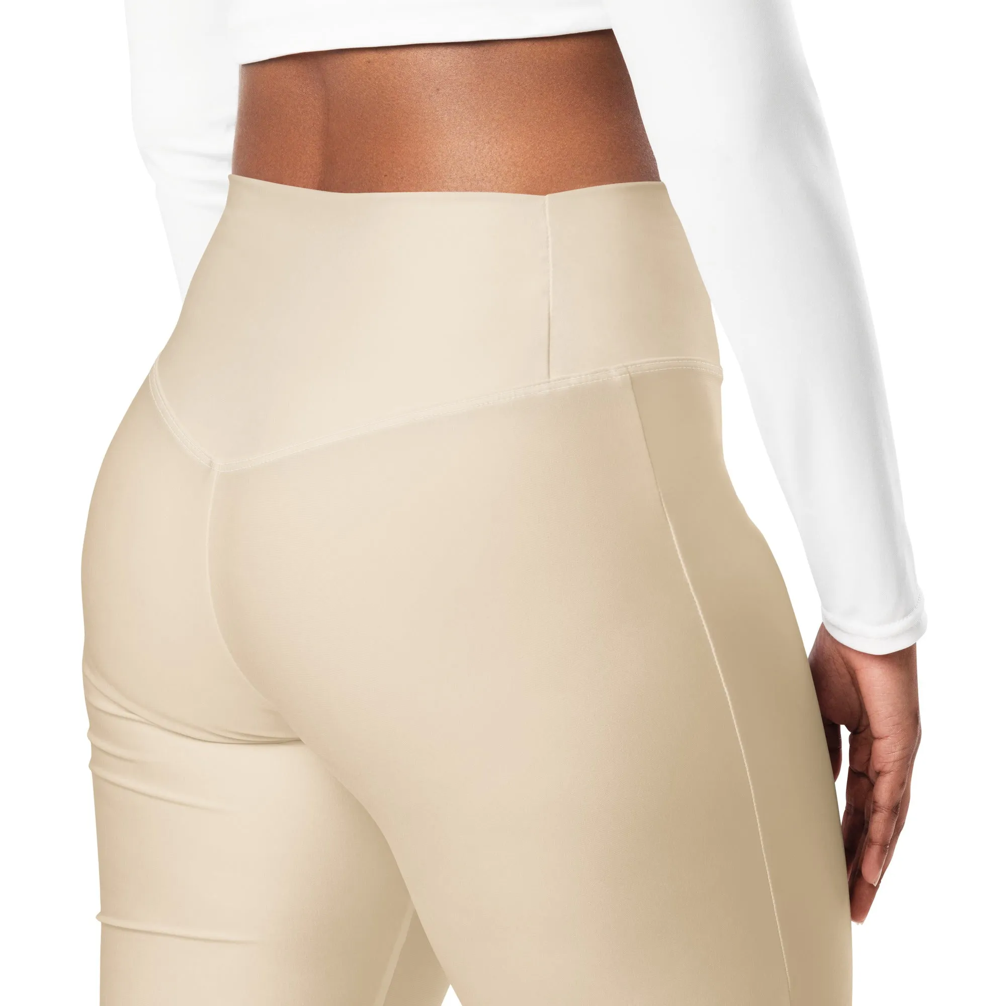 Humble Sportswear™ Women's Sand Brown Flare Leggings