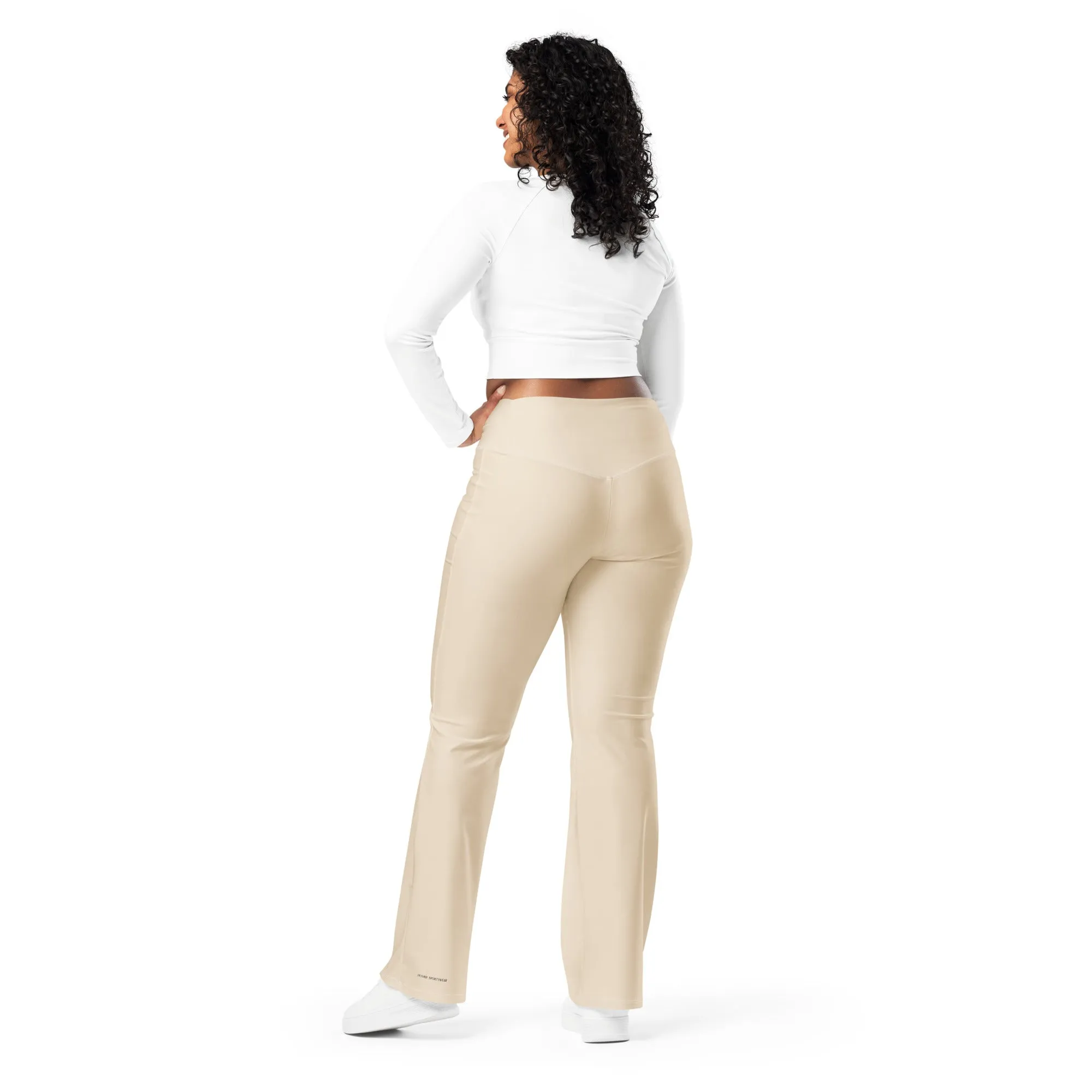 Humble Sportswear™ Women's Sand Brown Flare Leggings