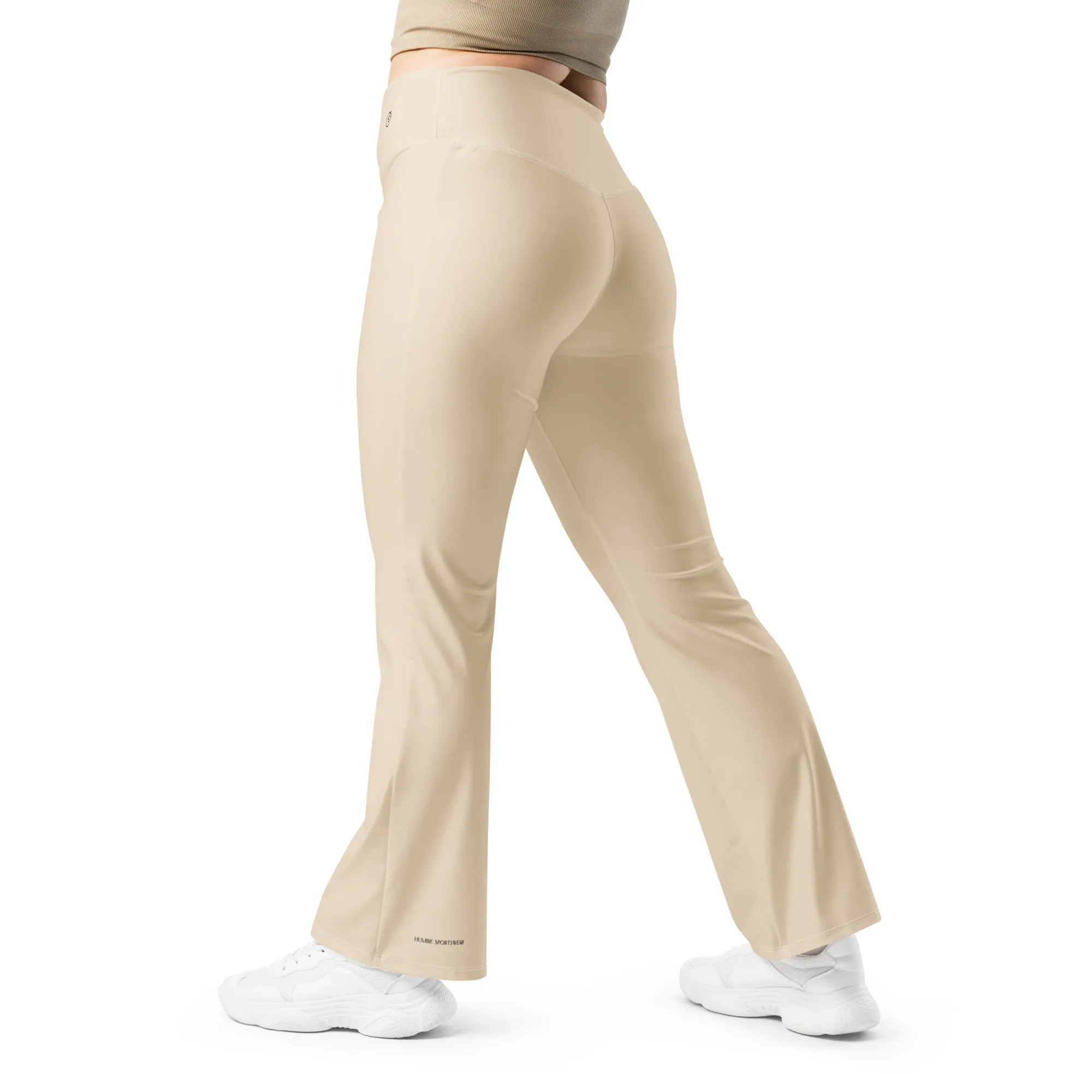 Humble Sportswear™ Women's Sand Brown Flare Leggings