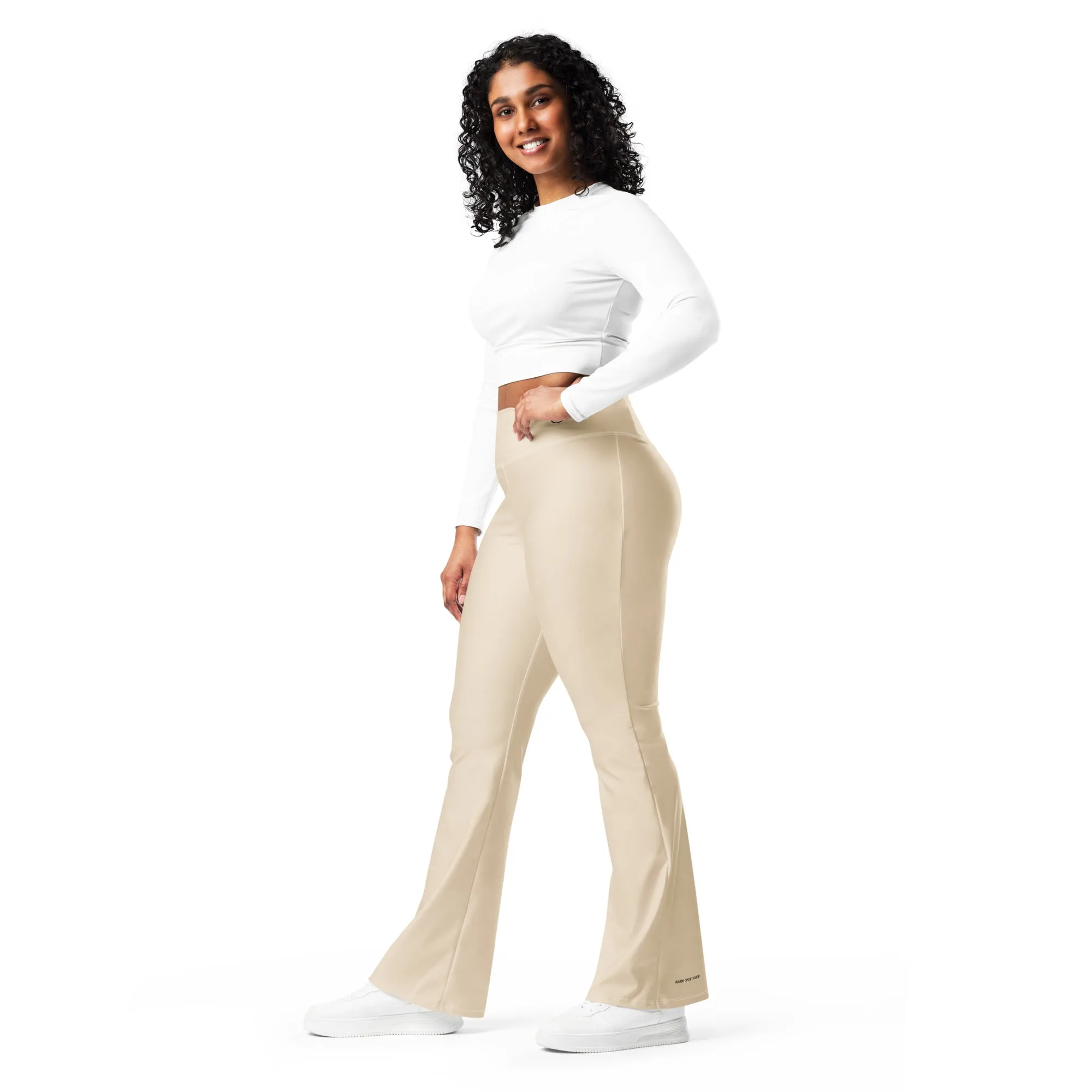 Humble Sportswear™ Women's Sand Brown Flare Leggings