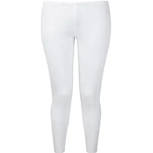 Ladies Thermal Underwear Long John Brushed Inside 0.45 TOG with Free Bed Socks (Small) White