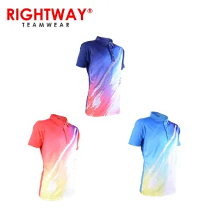 RightWay MOF 37 Neon-Tech Fine Art Collared Polo T-Shirt