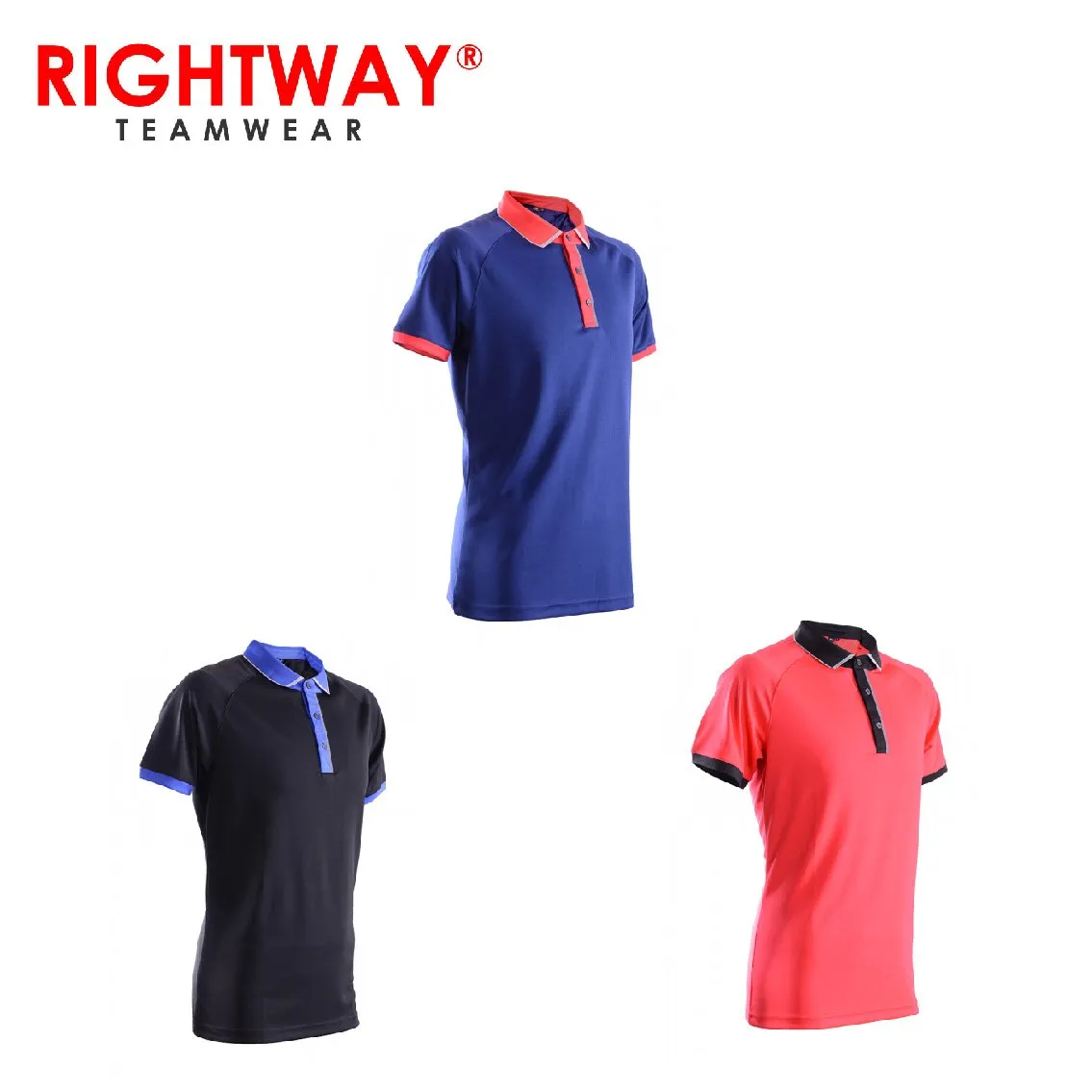 Rightway MOP 46 Reflective Placket Design Polo T-Shirt