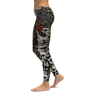 Skulls & Roses Leggings