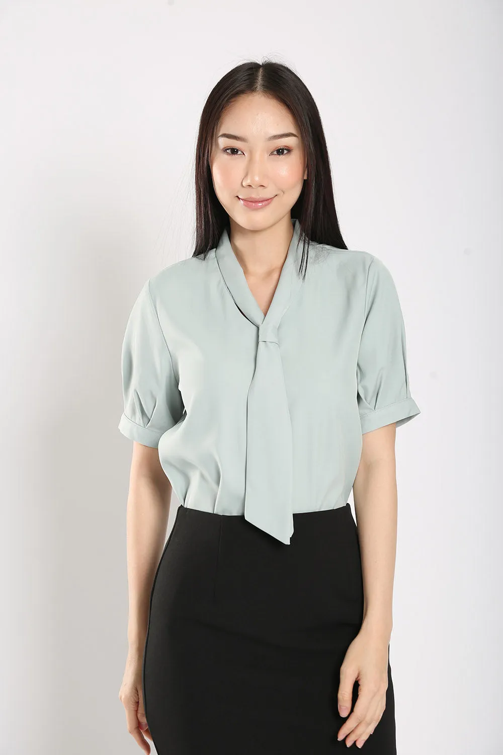 Suzette Blouse in Dust Blue