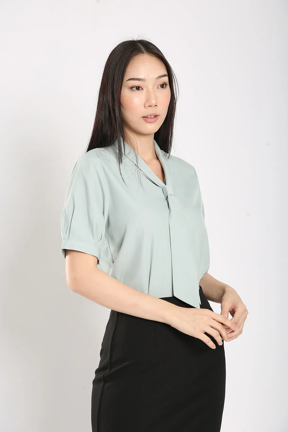 Suzette Blouse in Dust Blue