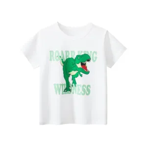 Toddler/Kid's Cartoon Roaring Dinosaur Print Design T-Shirt