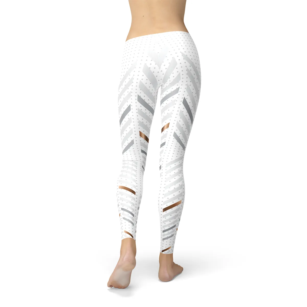 Women's White Stripes Leggings